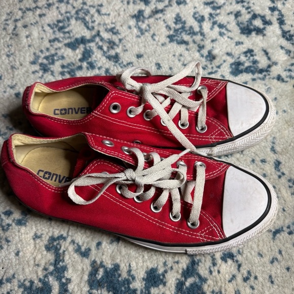 Chuck Taylor All Star Canvas Low Top Red White Classic Mens 6 women’s 8 M9696 - Picture 6 of 9